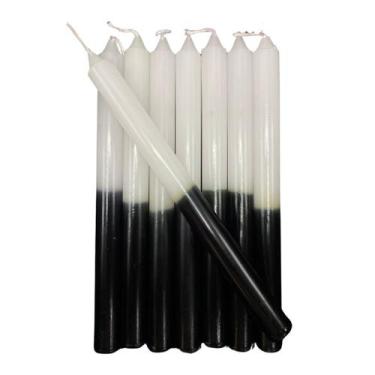 Imagem de Vela Palito Branca e Preta - 1kg - Arruda Velas