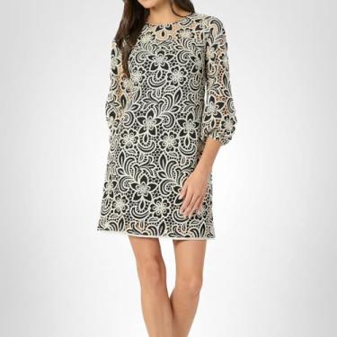 Imagem de Shoshanna Vestido feminino Victoria Park Lace Holland, Jato/areia, 42