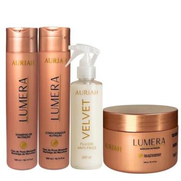 Imagem de Kit Nutrição Lumera Auriah + Spray Velvet Antifrizz