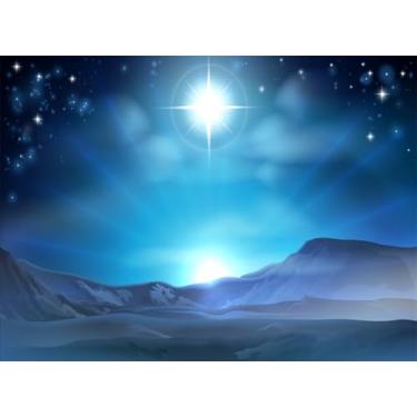 Imagem de Fmarui Cenário de presépio | Noite estrelada santa sobre o deserto com estrela de Belém | Fundo de história bíblica cristã para igreja, decorações de Natal e eventos religiosos | Adereços fotográficos