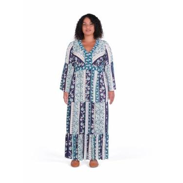 Imagem de City Chic Vestido feminino plus size - Heaven Maxi, Joia, 52