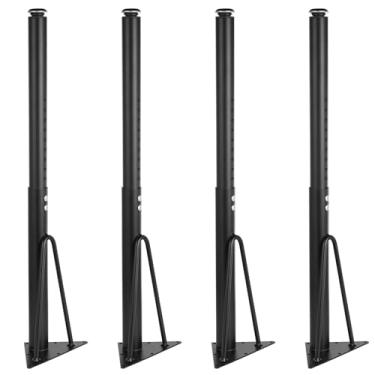 Imagem de Hocamel Pernas de mesa ajustáveis 18-30 polegadas (45-75 cm), pernas de mesa de metal Ø45/50 mm com parafusos, pernas telescópicas para casa e escritório, cozinha, mesa de atividades em sala de aula