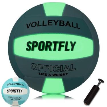 Imagem de Voleibol Sportfly tamanho 5 brilha no escuro com bomba