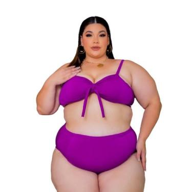 Imagem de Biquini Plus Size 2 em 1 Top Plus Calcinha Cintura Alta Nova Coleção -