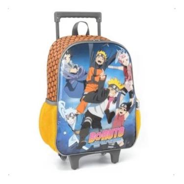 Imagem de Mochila De Rodinhas Escolar Menino Boruto Naruto Luxcel, Laranja