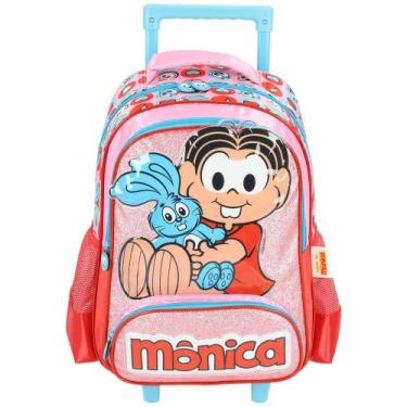 Imagem de Mochila De Rodinhas Escolar Infantil Estampa Turma da Mônica - Luxcel,