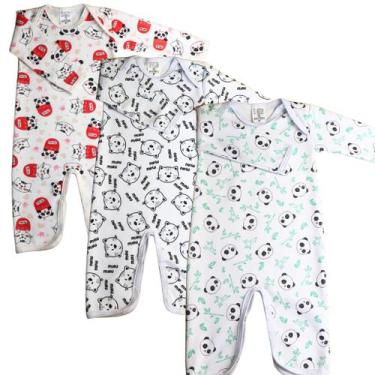 Imagem de Macacao bebe enxoval quentinho e flanelado para meninas e meninos - Ta