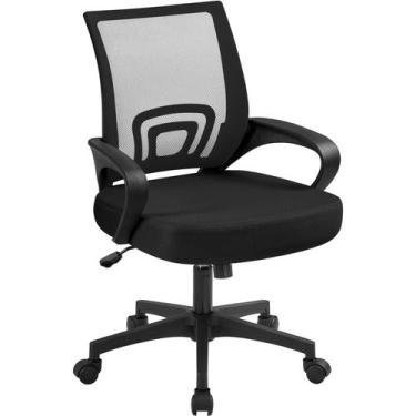 Imagem de Cadeira de escritório Yaheetech Mid-Back Mesh, ergonômica ajustável