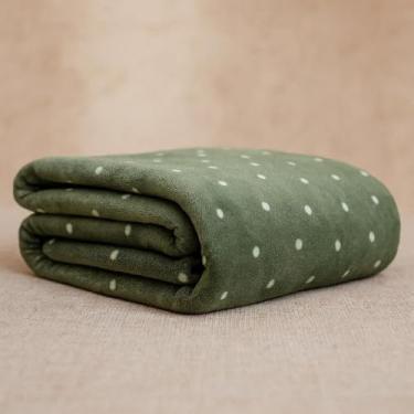 Imagem de Cobertor Soft Casal Queen King GrossoDupla Face Manta Poa Macio (Verde, Queen)