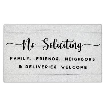 Imagem de Yhtrg Tapete de porta sem solicitação, capacho bem-humorado para entrada interna e externa, tapetes de boas-vindas sarcásticos para entrada da porta da frente, tapete engraçado para banheiro, 43 x 76