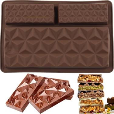 Imagem de Molde de barra de chocolate Deep Dubai Break Apart Moldes de chocolate para enchimento Knafeh Pistache barra de chocolate