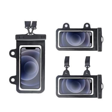 Imagem de Merleu Bolsa de telefone impermeável XL para iPhone e chuveiro à prova d'água com 2 ventosas, bolsa protetora para telefone de água com cordão ajustável, capa flutuante para iPhone 16 15 14 ProMax