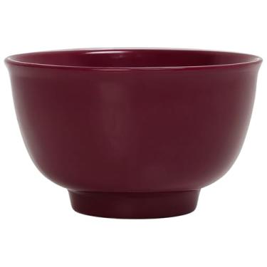 Imagem de Louça vermelha brilhante, capacidade de pratos de cerâmica estilo nórdico grande, tigela de macarrão 1000 ml, lava-louças segura e micro-ondas, porção única ideal para saladas