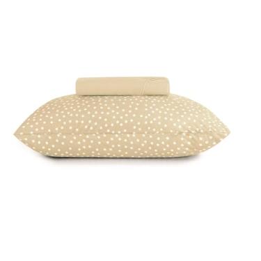 Imagem de Altenburg Jogo de Lençol Cama Solteiro Malha Fio Penteado 100% Algodão Bits Poá Bolinha Vintage 2 Peças