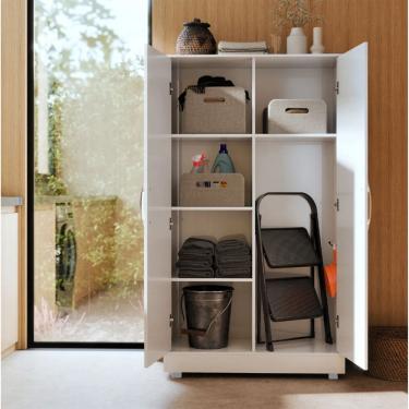 Imagem de Armário Multiuso Para Áreas Externas Porta Produtos De Limpeza e Vassouras