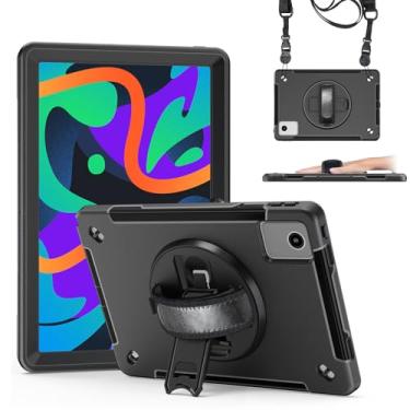 Imagem de Bebiger Capa para Lenovo Tab M11 (2023) TB-330FU | para Lenovo Xiaoxin Pad 2024 27.9 cm TB-331FC, capa rígida robusta com protetor de tela embutido/suporte/alça de mão/alça de ombro - preta