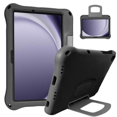 Imagem de Riaour Capa para Samsung Galaxy Tab A9 Plus para crianças, Galaxy Tab A9 Plus (SM-X210/X216/X218), capa leve à prova de choque para crianças com suporte para tablet Samsung Galaxy A9+ 2023, preta