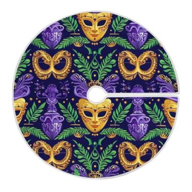 Imagem de Blueangle Saia de poliéster macio de máscara de carnaval de carnaval de 90 cm para decoração de carnaval (375)