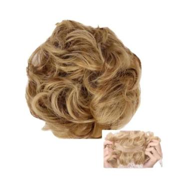 Imagem de Coque De Cabelo Sintético Cacheado Natural Para Mulheres, Extensões De