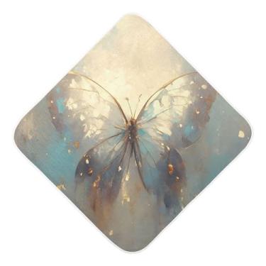 Imagem de Toalhas de bebê com capuz ultra macias absorventes toalha de banho borboleta musselina algodão toalhas de banho para recém-nascidos crianças pequenas 35x35 polegadas