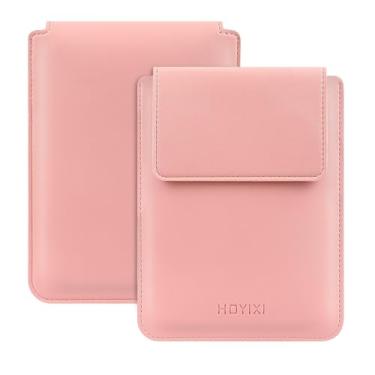 Imagem de HoYiXi Capa universal para Kindle/Kobo/Voyaga/Pocketbook/Tolino E-Book Reader de 15.2 cm capa protetora de couro leve bolsa para e-book de 15 cm, rosa