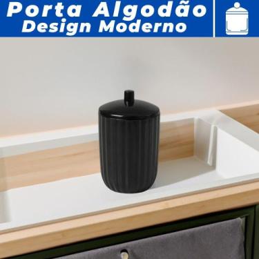 Imagem de Porta Algodão E Cotonete C/ Tampa Banheiro Decoração Canelatta - Param