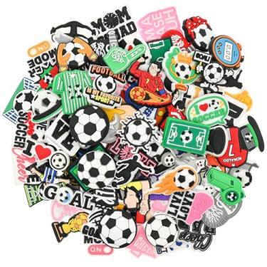 Imagem de Amuletos de sapatos, lindos acessórios de sapato rosa para adolescentes, meninas, adultas, lembrancinhas de festa, Futebol americano - 90, 2-3.5 cm