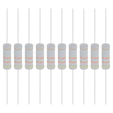 Imagem de YOKIVE 10 resistores de filme de óxido metálico de 43K Ohm 5 Watts, 5% de chumbo axial de resistor de tolerância | À prova de chamas para circuitos eletrônicos DIY, projetos de áudio e vídeo