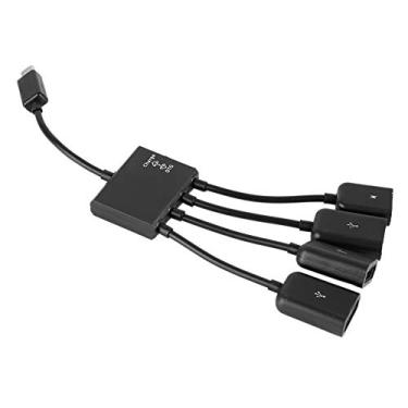 Imagem de Generic Cabo de Carregamento de Energia Micro USB HUB OTG Com Desempenho Estável para Disco Rígido Móvel para E-books MID UMPC Em Material ABS Preto