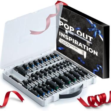 Imagem de toolant Conjunto de 34 peças SAE/chave de porca métrica, conjunto de brocas de impacto, chave de porca profunda, adaptadores de soquete de impacto, chave de porca de asa, estojo de presente resistente