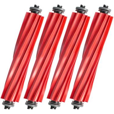 Imagem de Substituição de escova de rolo para Roborock Q7, Q7+, Q7 Max, Q7 Max+, S7 Series, QV 35A/35S, Q Revo, Qrevo S/MaxV/Pro/Plus Robotic Vacuum, acessórios incluem 4 escovas de rolo principal de borracha