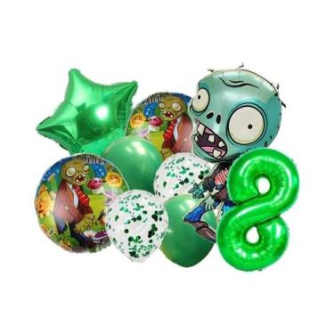 Imagem de Conjunto De Balões De Festa De Aniversário Infantil Plants Vs Zombies,