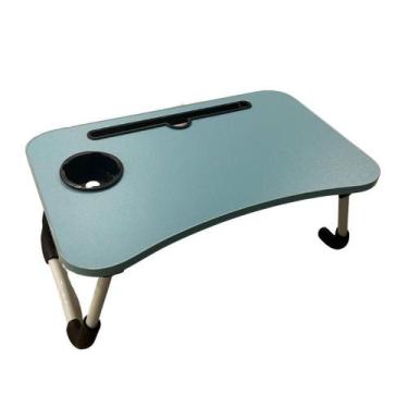 Imagem de Mesa de Apoio Dobrável Multifuncional Bandeja Mdf Azul - Jac Pack