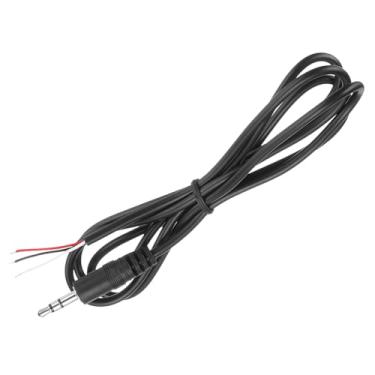 Imagem de Generic Conector macho de 3,5 mm para fio desencapado de substituição TRS 3 polos estéreo 1/20.3 cm conector de cabo de áudio para reparo de cabo de fone de ouvido de fone de ouvido, 1 m