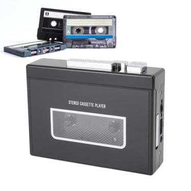 Imagem de Bewinner Leitor de Cassetes Estéreo retrô Com Fones de Ouvido, Cassete USB Reverso Automático Vintage Bluetooth 5.0 para Conversor de MP3, Reprodução e Controle de Cassetes (B)