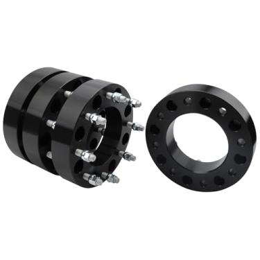 Imagem de IRONTEK Espaçadores de roda 8 x 200 mm compatíveis com Ford F350 2005-2025 Super Duty DRW, para Ram 3500 2019-2025 DRW, 8 x 6,5 cm passo de rosca M14 x 1,5 furo do cubo 142 mm 4 peças