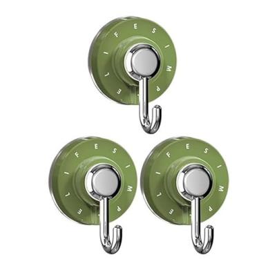 Imagem de Gancho de ventosa com vedação a vácuo, sem danos, sem perfuração, para cozinha, banheiro, porta traseira, toalha, roupão, cabide