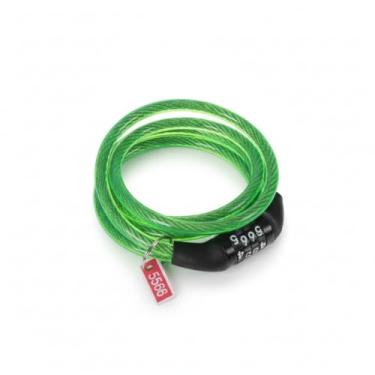 Imagem de Cadeado Flexível com Segredo para Bicicleta 1,3 Metros Trava com Combinação Numérica (Verde)