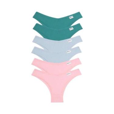 Imagem de Calcinhas De Biquíni Brasileiro Em Algodão Waffle Multicoloridas Para 