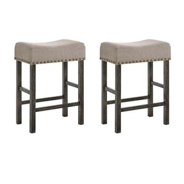 Imagem de Conjuntos de móveis de cozinha e sala de jantar, cadeiras laterais modernas de mesa de jantar, cadeiras de bancada, bancos, móveis para cozinha, sala de jantar (mesa de jantar expresso) (2 bancos