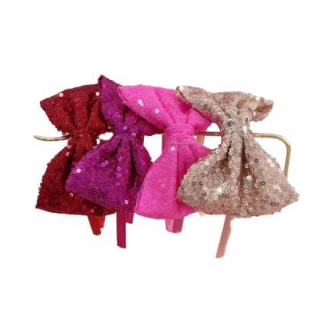 Imagem de Laços De Cabelo Com Lantejoulas De 5 Polegadas Para Meninas, Pacote Co