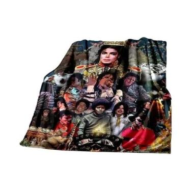 Imagem de Cobertor Super Macio Michael J-Jackson De Alta Qualidade Para Viagem, 