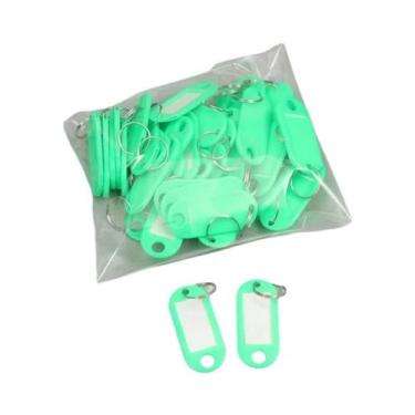 Imagem de Etiquetas Coloridas Para Chaveiro 50 Peças Identificação Nome Endereço