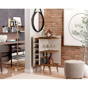 Imagem de Adega De Canto Malbec cor Perola / Caramelo - Comprar Móveis em Casa