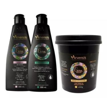 Imagem de Kit Arvensis Cachos Shampoo Condicionador Geleia Alta 450G