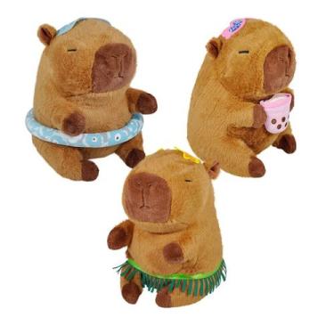 Imagem de Pelúcia Capivara Moda Praia 30cm Sortidas - Caa Toys