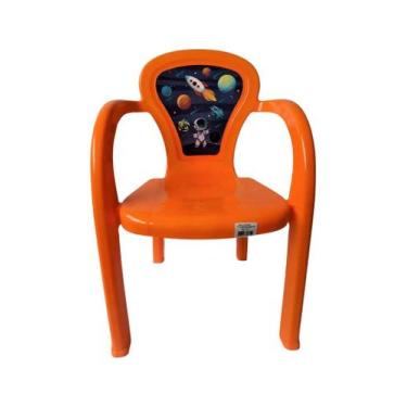 Imagem de Cadeira Infantil Unissex Decorada Astronauta Laranja - USUAL