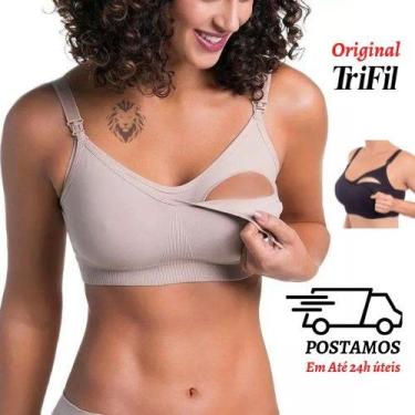 Imagem de Sutiã Top de Amamentação Trifil com Pouca Costura Sem Bojo Alca Ajustá