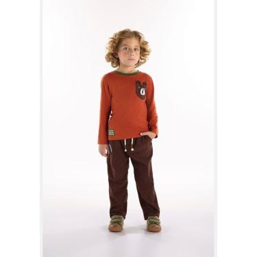 Imagem de Conjunto Infantil Masculino com Camiseta e Calça Urso Amigo Três e Já-Masculino