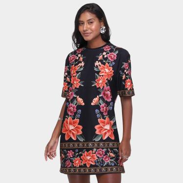 Imagem de Vestido Farm Tshirt Básico Floral Belle-Feminino